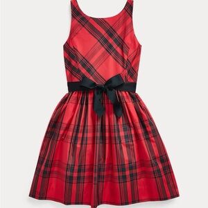 Polo by Ralph Lauren Red and Black Plaid Kids Formal Dress